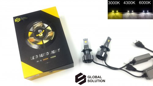 LED Лампы GS H7 3 Colors 45W 5000Lm