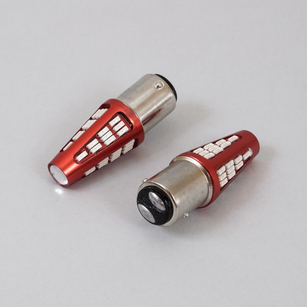 Автолампа GS 1157-4014-48 SMD 12-24V Двухконтактная Red