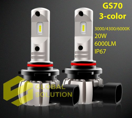 Автомобильная LED лампа Global Solution GS70 3-color PSX24 20W 
