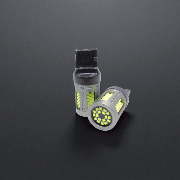 Светодиодная автолампа GS T20 7440 (W21W) 103 SMD-2016 CANBUS 12V зеленая | Коррекция поворотников | 500 Люмен