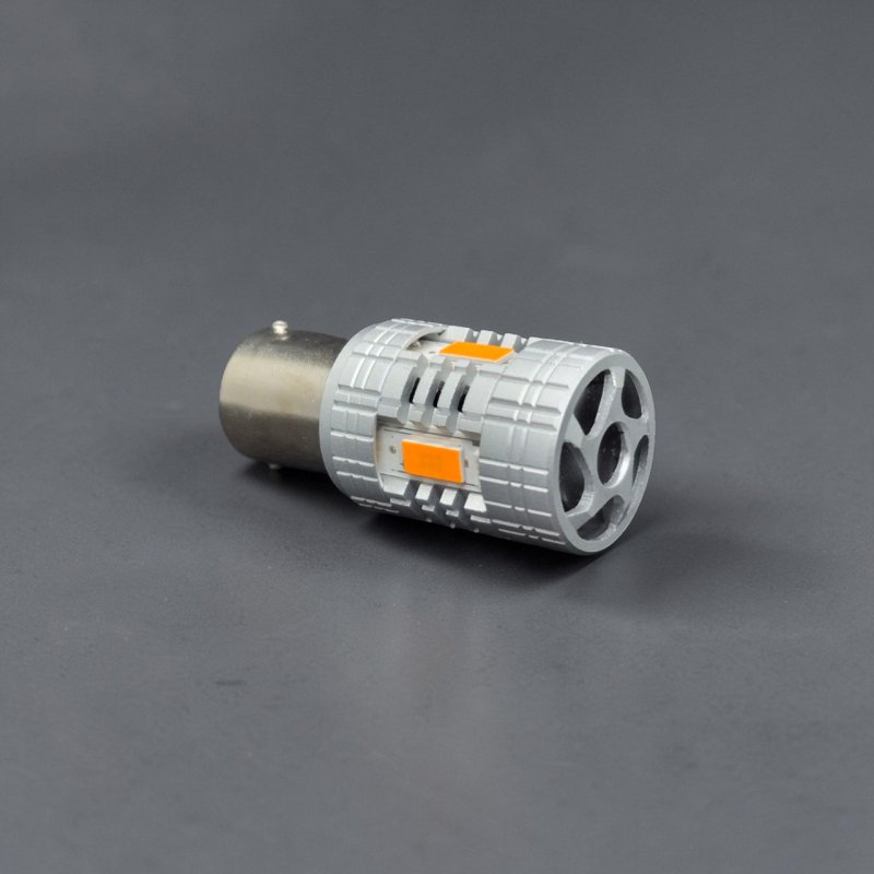 LED лампа GS 1156 (BAU15s) CSP7035 4SMD Super CANBUS Жовта (PY21W)