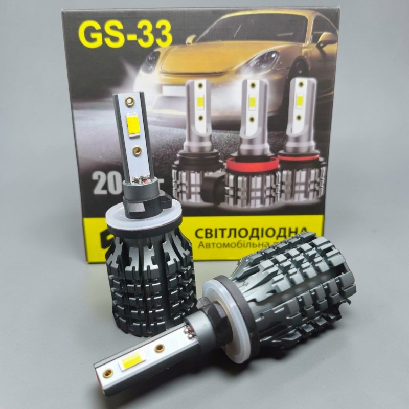 Купить двухцветную LED лампу GS-33 H27 (880/881) для ПТФ — 3000K / 6000K