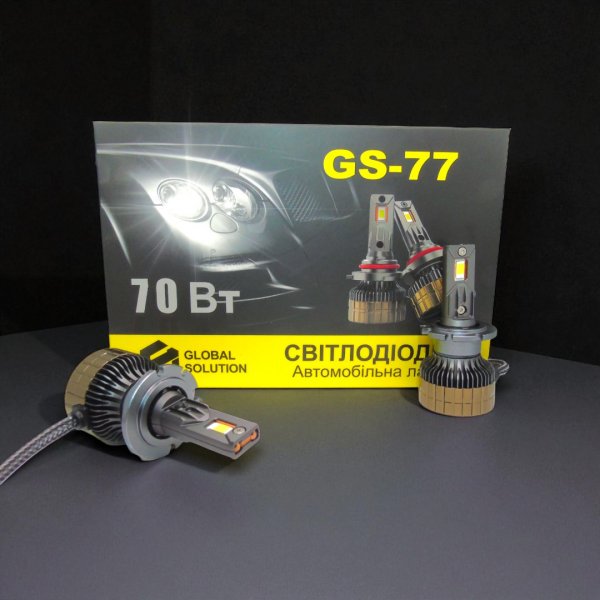 LED лампы GS77 D1S D2S D3S D4S замена штатного ксенона 18000LM 70W 6000K COOLER
