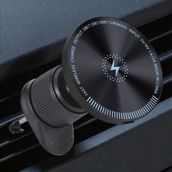 Магнитный держатель для телефона с беспроводной зарядкой C301 S67 (15W) – металлический крючок