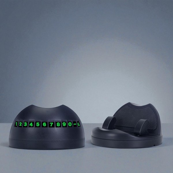 Автомобильный Держатель 2-в-1 на Панель Приборов — Нескользящая Основа 8х8 см и Номер Парковки