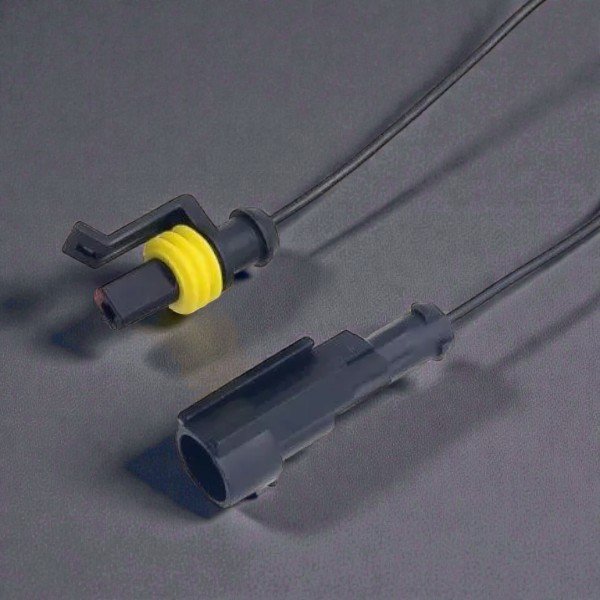 Роз'єм 1-PIN герметичний з проводом (комплект Тато + Мама) — Мін. замовлення 10 шт.
