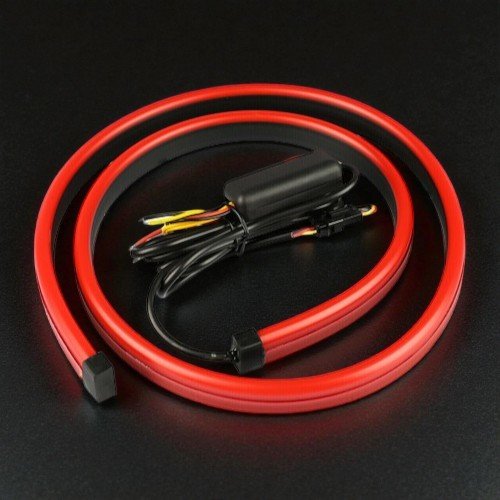 Динамическая LED Лента 100 см КРАСНАЯ – Стоп-Сигнал, Габарит и Бегучие Повороты 12V