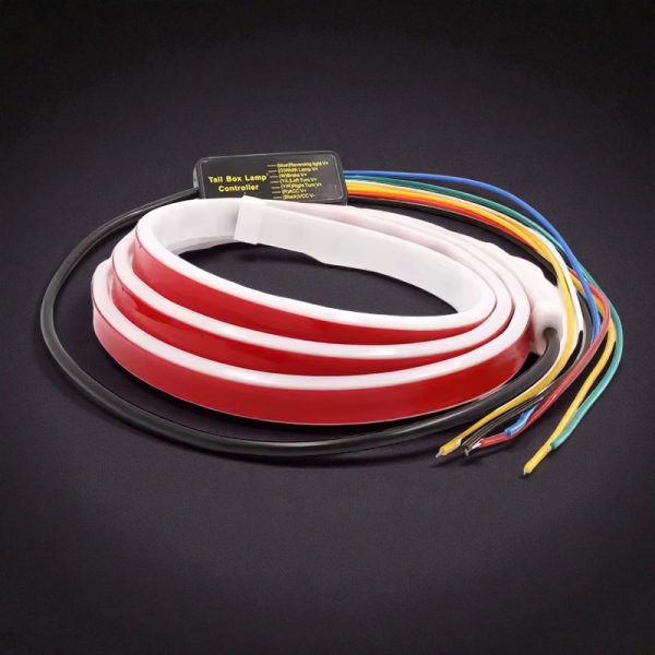 LED Стрічка 4-в-1 Динамічна на Багажник (1.5м) – RGB, Біжучий Поворот, Стоп/Задній Хід, IP67
