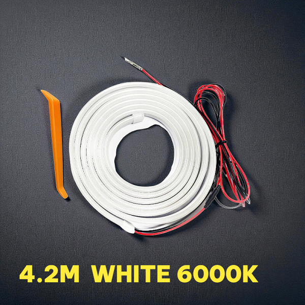 LED Стрічка (Підсвітка Багажника) 4,2 Метри – Білий Колір, Режим "Привітання", Підключення до Штатного Освітлення