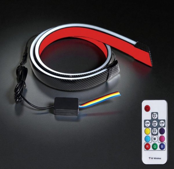 LED Спойлер (Карбон) 1.2м RGB – Динамические Стоп-Сигналы, Повороты, Тюнинг и Безопасность 12V