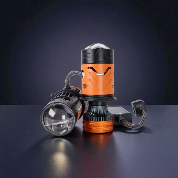 LED Mini-Линзы F90 Laser H4 (180W, 20000Lm) — Линзованные С Обманкой CANBUS, Четкая СТГ 6000K