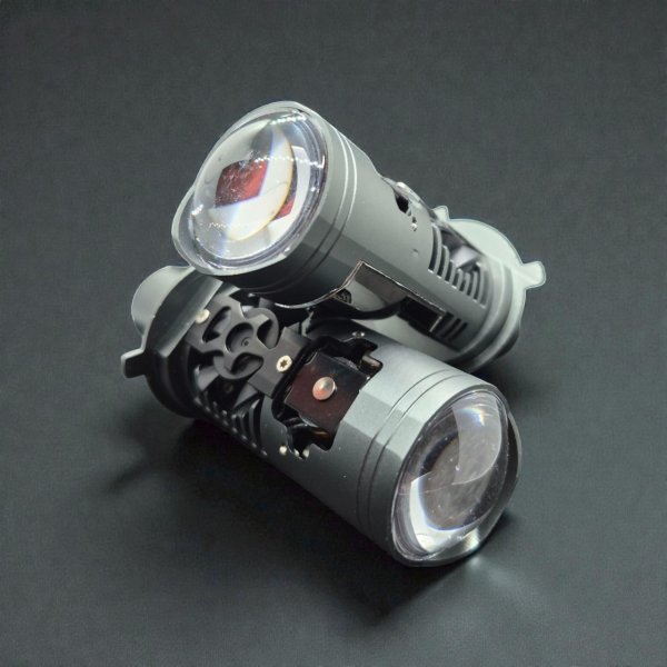 Светодиодная Bi-LED линза H4/H19 60W с магнитной шторкой и верхним кулером — профессиональное освещение для вашего автомобиля
