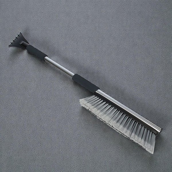 Щётка-Смётка GS 82 см со Скребком — Пушистая Щетина, Металлическая Основа