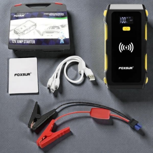 Пусковое устройство Foxsur FJS-800 — бустер 900A для запуска авто в любой мороз
