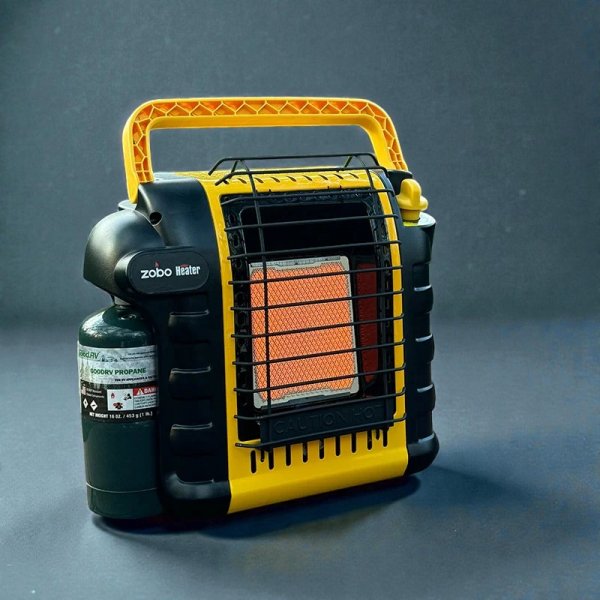 Портативний газовий обігрівач Zobo ZB-GB9 для кемпінгу та зимової риболовлі — 2.6 кВт з функцією приготування їжі