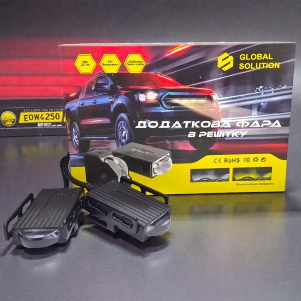 Ультракомпактні LED фари GS LG12 (12x32x62мм) 10-30V White 26W / Yellow 14W — Міні-стробоскопи (Арт. 85712)