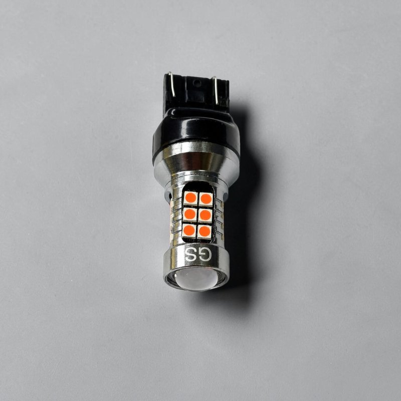 Cвітлодіодна лампа GS 12-24V 7443-2835-27SMD Сanbus Безцокольна Одноконтактна (аналог лампи W21/5W) Червона