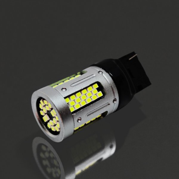 Светодиодная автолампа GS T20 7440 (W21W) 103 SMD-2016 CANBUS 12V зеленая | Коррекция поворотников | 500 Люмен