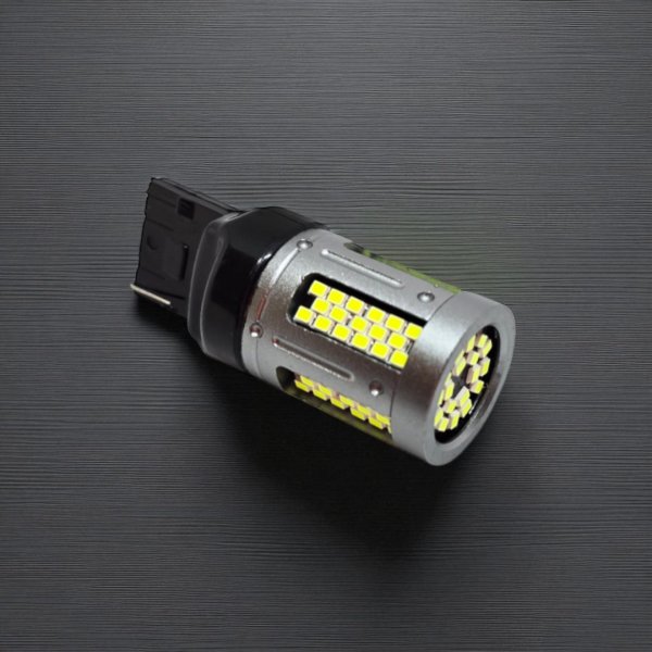 Светодиодная автолампа GS T20 7440 (W21W) 103 SMD-2016 CANBUS 12V зеленая | Коррекция поворотников | 500 Люмен
