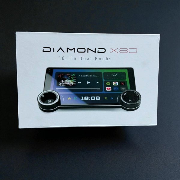 Андроїд автомагнітола DIAMOND X80 10.1" QLED Android 13 з CarPlay та кулером охолодження
