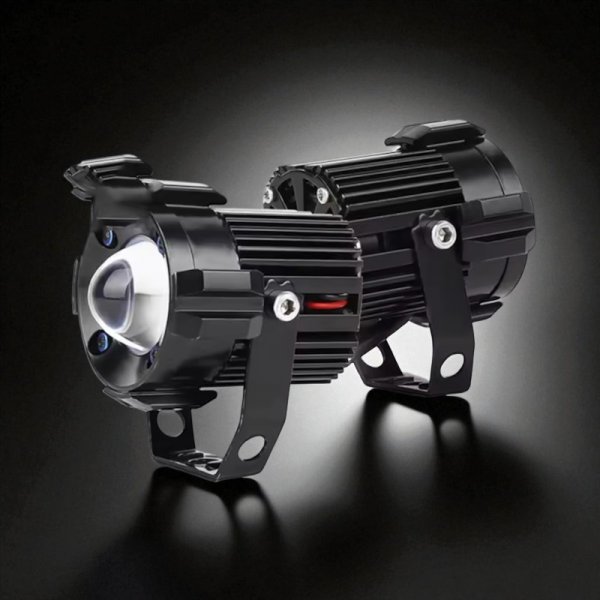 Мото LED фара-шукач 60W 3000LM Білий/Жовтий - Універсальна лінза для мотоцикла, квадроцикла