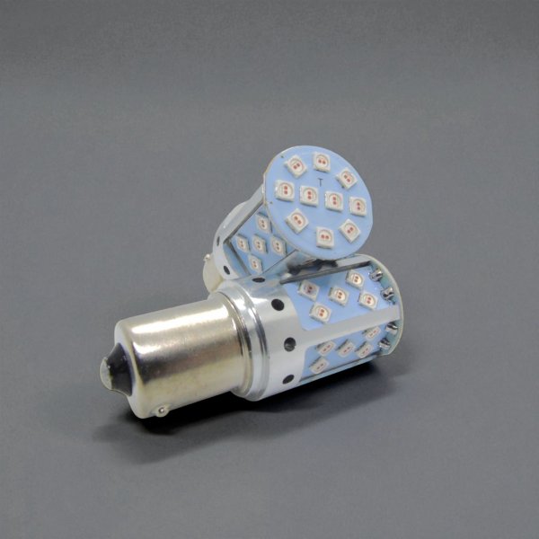 Світлодіодна Лампа 1156 (BA15S) SUPER CANBUS Жовта (Помаранчева) – Пробиває Червоний Поворотник, Без Помилок!