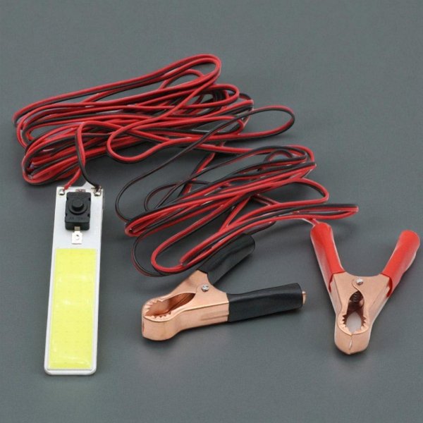 Автомобільна Світлодіодна Переноска 12-24V (360 Lm) – Лампа з Крокодилами для Гаража та Блекауту
