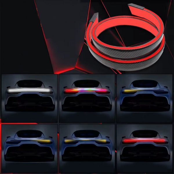 LED Спойлер (Карбон) 1.2м RGB – Динамические Стоп-Сигналы, Повороты, Тюнинг и Безопасность 12V
