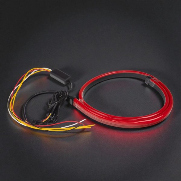 Динамическая LED Лента 100 см КРАСНАЯ – Стоп-Сигнал, Габарит и Бегучие Повороты 12V