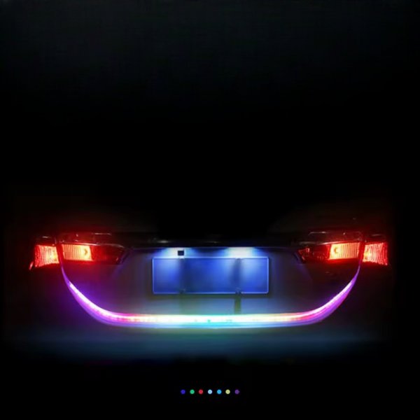 LED Стрічка 4-в-1 Динамічна на Багажник (1.5м) – RGB, Біжучий Поворот, Стоп/Задній Хід, IP67
