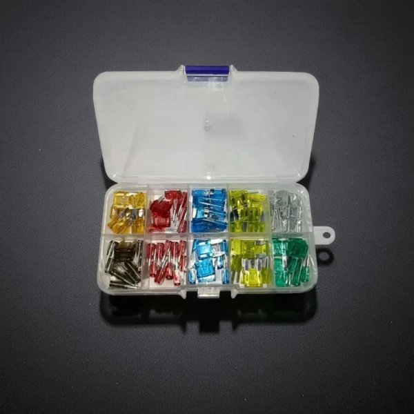 Набір Запобіжників Євро MINI S1035 (100 шт.) – Повний Асортимент від 5А до 30А, Низькопрофільні