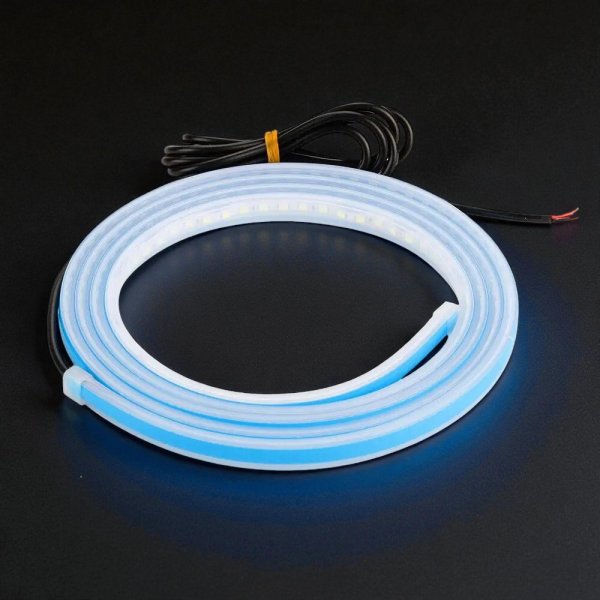 Гнучка LED Стрічка для Підсвітки Капота (1.2м) – Біла (6000K), Вологозахист IP67, Компактний Декор