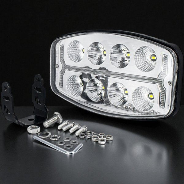 10-дюймова LED Фара (120+6 Вт) – Комбінований Промінь, Динамічний ДХО Бурштиновий/Білий, Універсальна (10-48В)