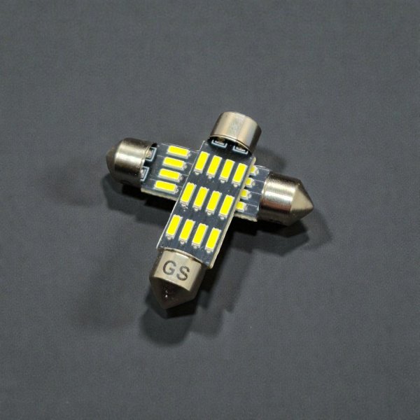 LED Лампа C5W Festoon 39mm 12 SMD 4014 12V — Яркий Белый