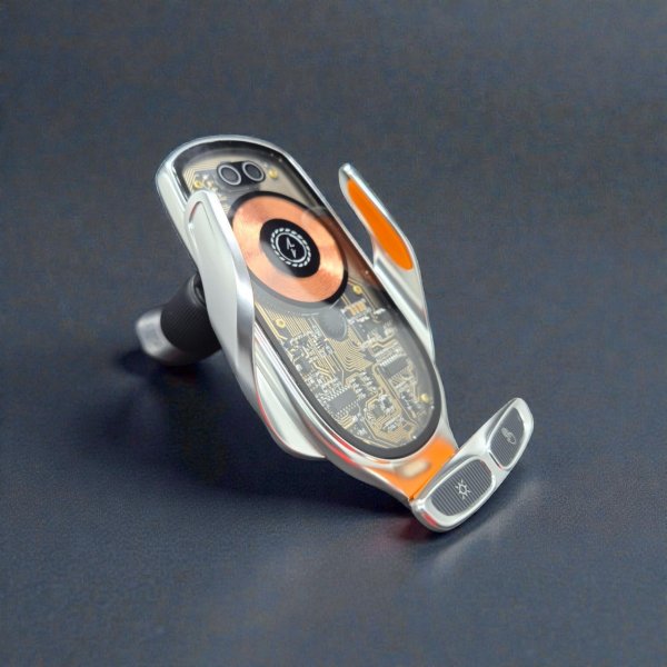 Автомобільний тримач GS V6 CyberPunk з подвійною зарядкою: 15W Wireless + 66W PD Magnetic