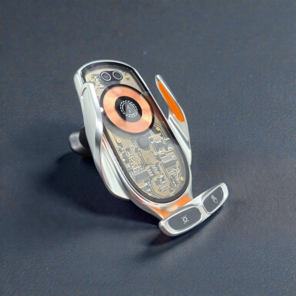 Автомобільний тримач GS V6 CyberPunk з подвійною зарядкою: 15W Wireless + 66W PD Magnetic