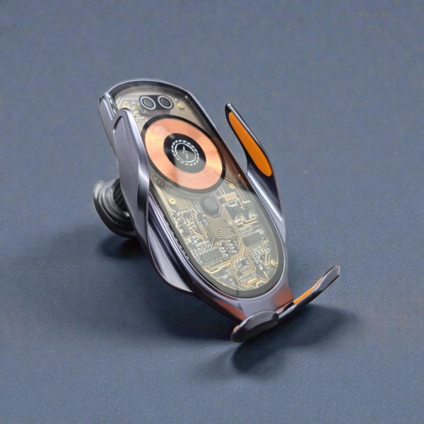 Автомобильный держатель GS V6S CyberPunk с беспроводной зарядкой Qi 15W