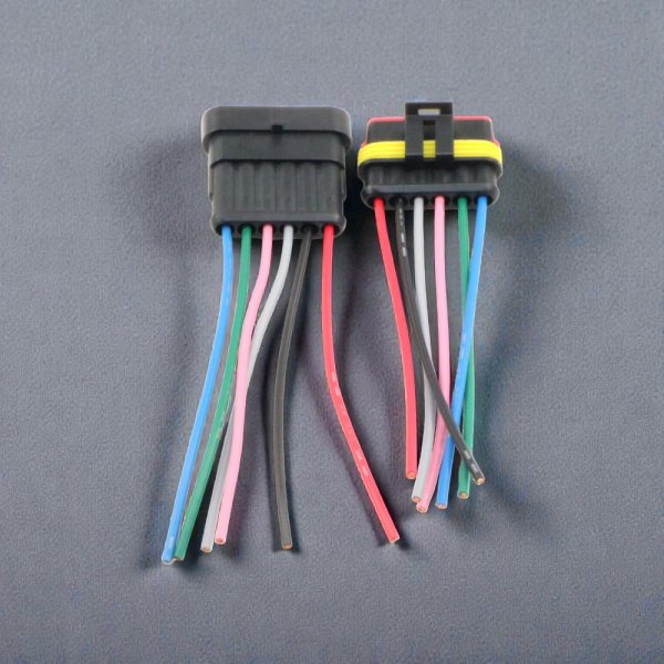 Роз'єм 6-PIN герметичний з проводом (комплект Тато + Мама) — Мін. замовлення 10 шт.
