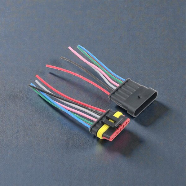 Роз'єм 6-PIN герметичний з проводом (комплект Тато + Мама) — Мін. замовлення 10 шт.
