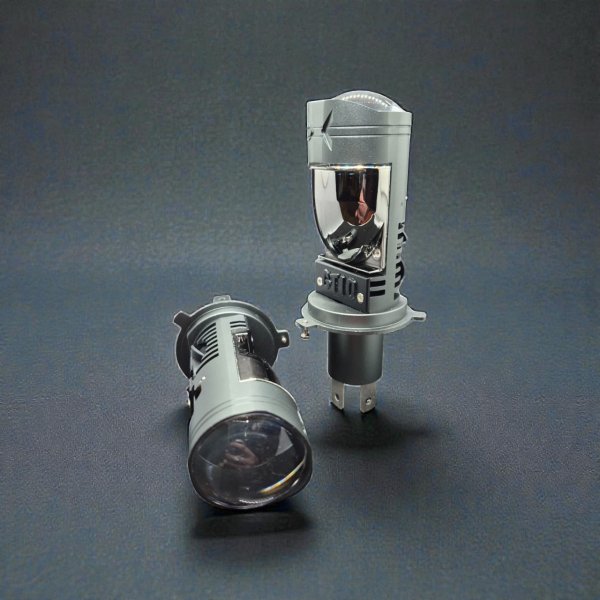 Светодиодная Bi-LED линза H4/H19 60W с магнитной шторкой и верхним кулером — профессиональное освещение для вашего автомобиля
