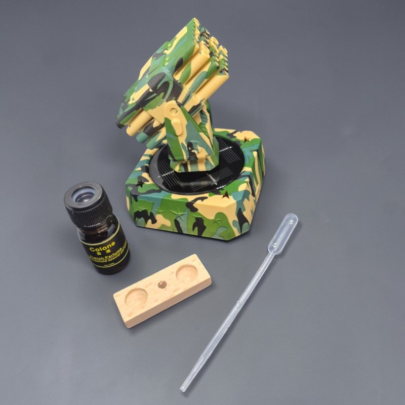 Автомобильный ароматизатор GS S-651 «Зенитная установка» — солнечная батарея, вращение 360°, автономная работа
