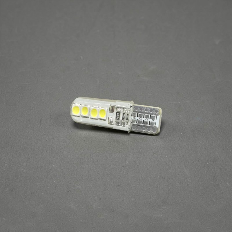 Светодиодная автомобильная лампа GS T10 (W5W) 3030-8SMD Samsung 12V Silicone White
