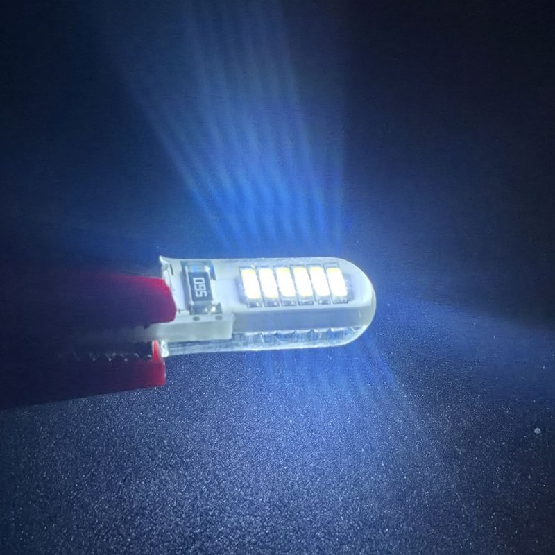 Світлодіодна автолампа T10 (W5W) 7020-12SMD Crystal Silicone 12-24V Ice White 320°
