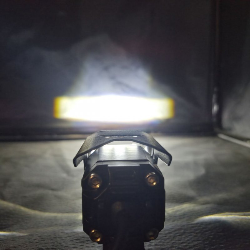 Мотолінза GS S20 60W 12-80V білий та жовтий режим — додаткова фара для мотоцикла двоколірна, LED прожектор для скутера та електробайка
