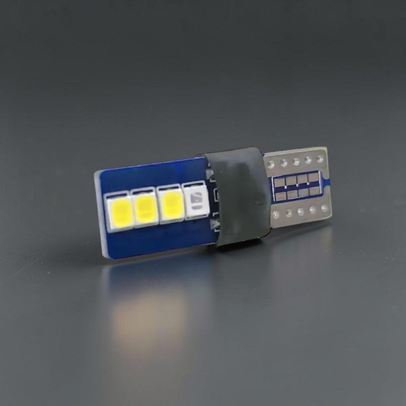 LED лампа GS 12V Т10-3030-8SMD (аналог лампи W5W) Білий/Червоний