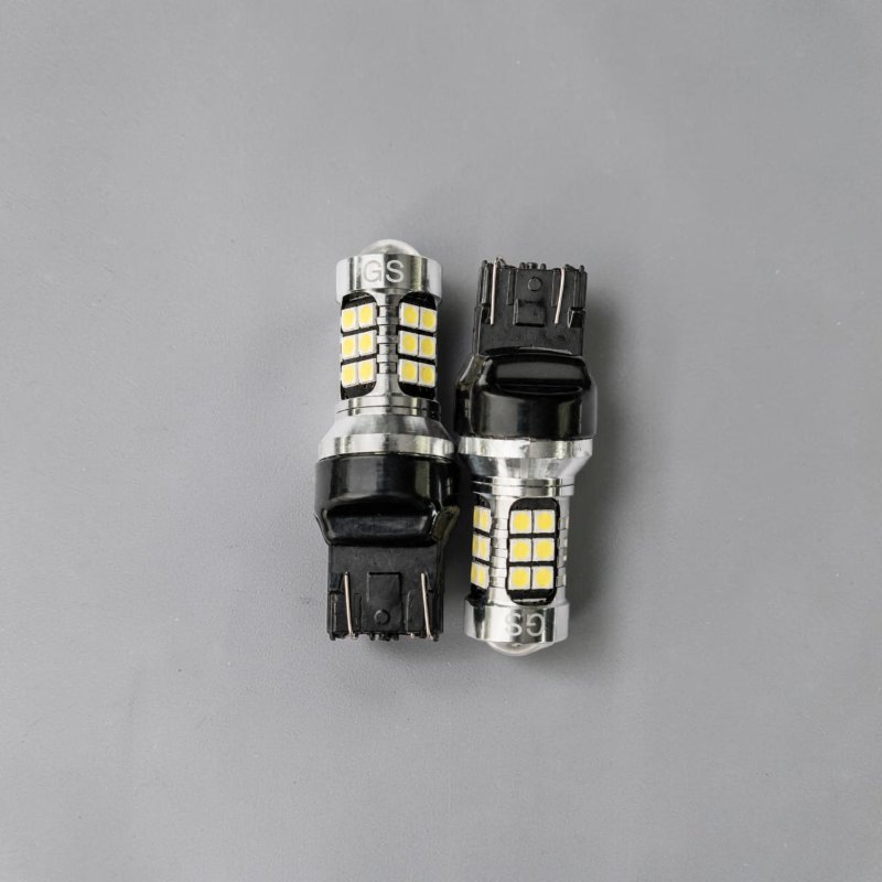 Світлодіодна лампа GS 12-24V 7443-2835-27SMD Сanbus Безцокольна Одноконтактна (аналог лампи W21/5W) Білий